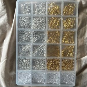 Earring and necklace kit.